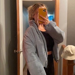 Corduroy puffer jacket